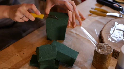 New Year tree branches, New Year's master class 스톡 동영상 101548114