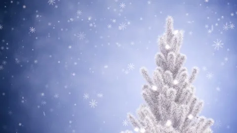 New Year tree decorated with sparkling lights garland Stock Footage 256261485