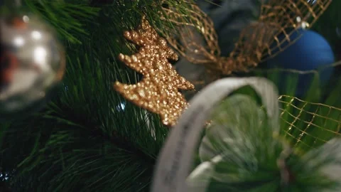 New year tree decoration. close up Stock Footage 144326758
