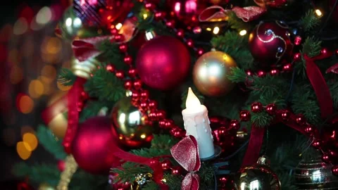 New year tree decoration Stock Footage 99628169