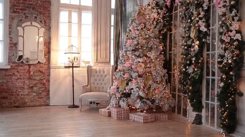 New year tree decoration Stock Footage 99629990