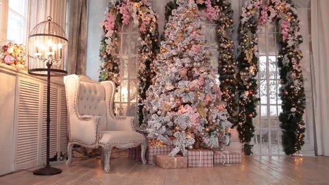 New year tree decoration Stock Footage 99630065