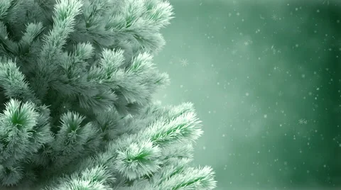 New Year tree with falling snowflakes Stock Footage 44630870