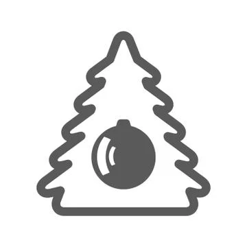 New year tree icon Stock Illustration