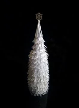 New Year tree from kitchen forks Stock Photos