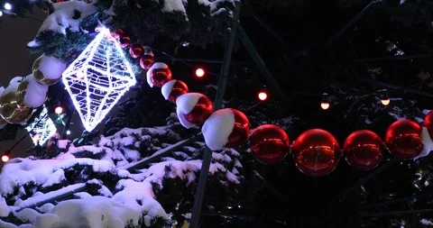 New Year tree lights Stock Footage 106992272