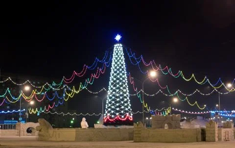 New year tree 스톡 사진