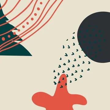 New year tree, round ball, abstract garland. Christmas pine vector. Hand drawn Stock Illustration