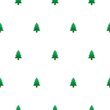 New Year tree simple seamless vector pattern Stock Illustration