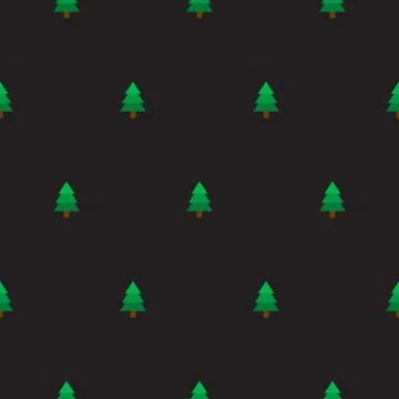New Year tree simple seamless vector pattern 스톡 일러스트