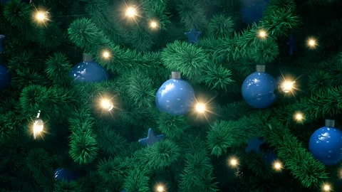 New Year tree with snowfal Stock Footage 99759636