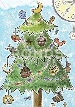 New Year tree.jpg Stock Illustration