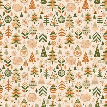 New Year trees on a light background.  Stock Illustration