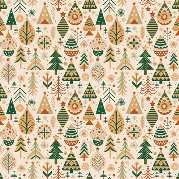 New Year trees on a light background.  Stock Photos