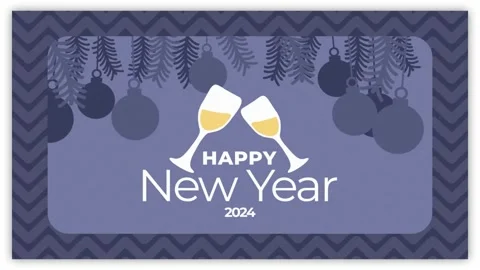New Year Typography After Effects stock