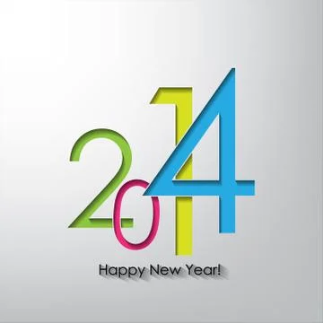 New Year Typography イラスト素材