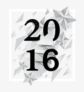 New Year typography vector illustration Stock Illustration