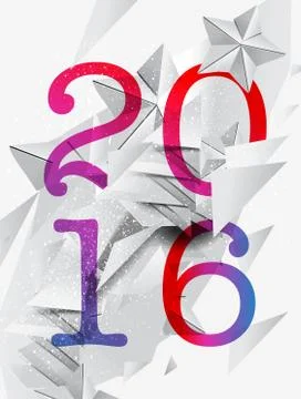 New Year typography vector illustration Stock Illustration