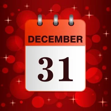 New-year vector on a red background Stock Illustration