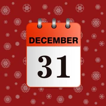 New-year vector on a red background Stock Illustration