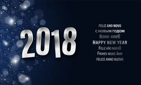 New Year wish 2018. Vector illustration. Stock Illustration