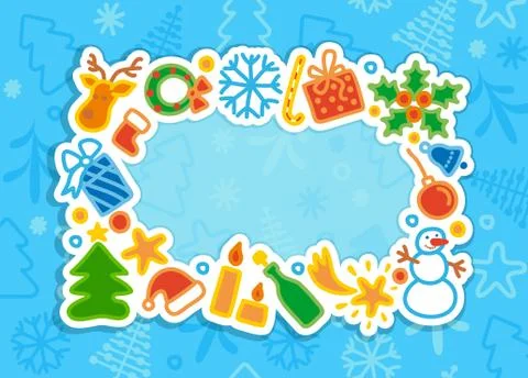 New Year's background a framework Stock Illustration