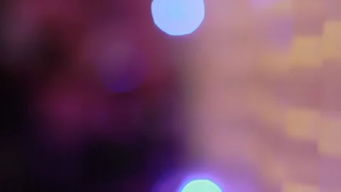 New Years background made of multi-colored lights with bokeh, Christmas Stock Footage 293683724