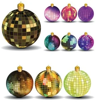 New Years  balls Illustrazione stock