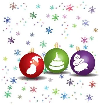 New years balls Stock Illustration