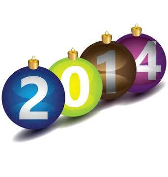 New years balls Stock Illustration