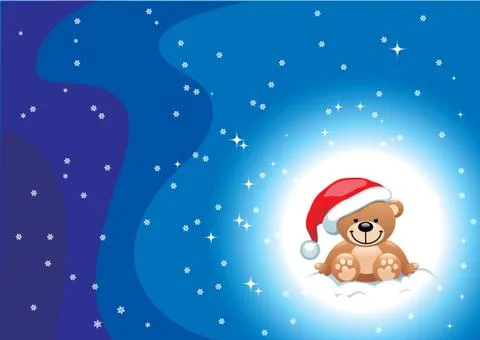 New Year's bear Stock Illustration