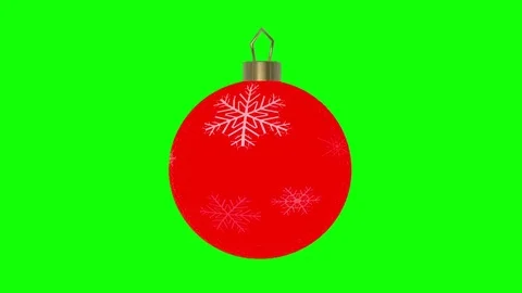 A New Year's blue ball turns around its axis on a green background, a pattern Stock Footage 81663290