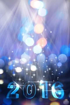New Year's blue icy numbers Stock Illustration