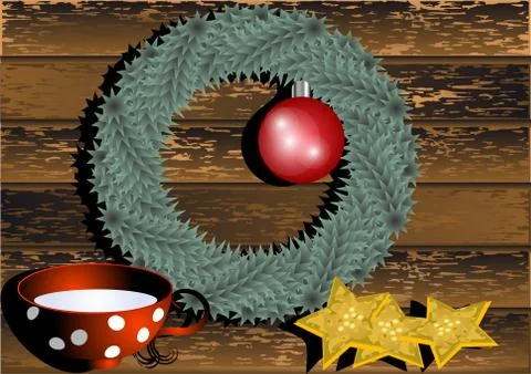 New year's breakfast Illustrazione stock