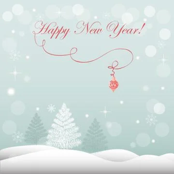 New year`s card Stock Illustration
