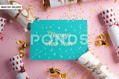New Years Card PSD-sjabloon