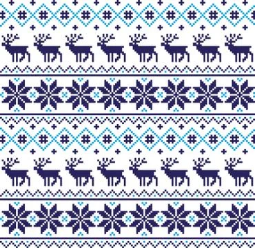 New Year's Christmas pattern pixel Stock Illustration
