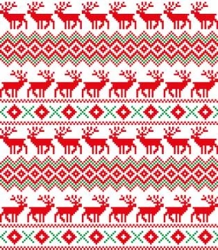 New Year's Christmas pattern pixel Stock Illustration