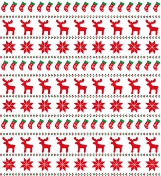 New Year's Christmas pattern pixel Stock Illustration
