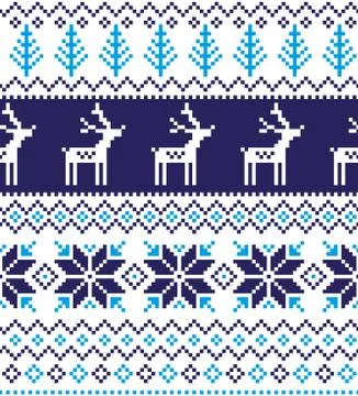 New Year's Christmas pattern pixel Stock Illustration