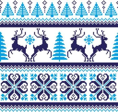 New Year's Christmas pattern pixel Stock Illustration