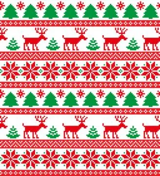 New Year's Christmas pattern pixel Illustrazione stock