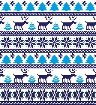 New Year's Christmas pattern pixel Stock Illustration