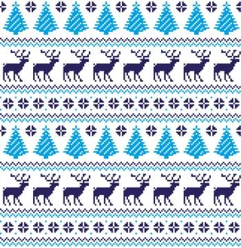 New Year's Christmas pattern pixel Stock Illustration