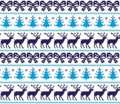 New Year's Christmas pattern pixel Stock Illustration