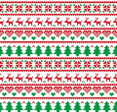 New Year's Christmas pattern pixel Stock Illustration