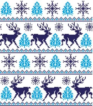 New Year's Christmas pattern pixel Stock Illustration
