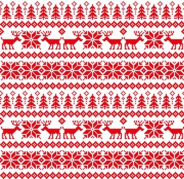 New Year's Christmas pattern pixel Stock Illustration