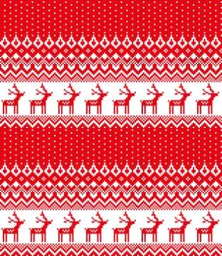 New Year's Christmas pattern pixel Stock Illustration
