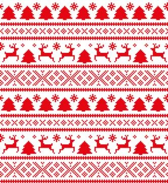 New Year's Christmas pattern pixel Stock Illustration